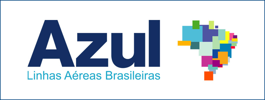 logotipo azul linhas aéreas