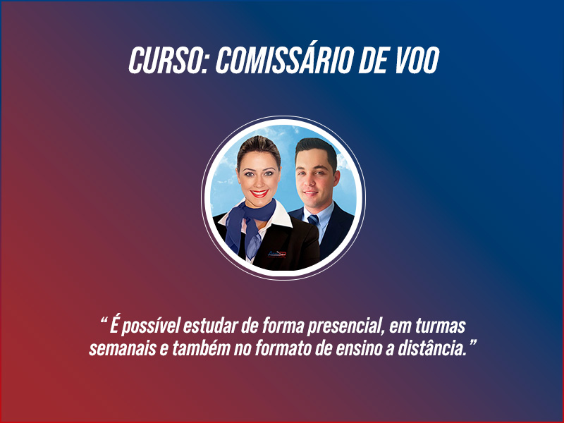 Curso de Comissário de Voo Presencial e EaD