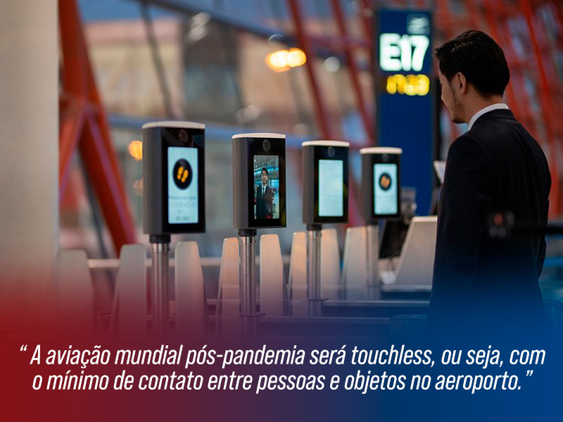 Aviação Mundial mais Touchless - Sem contato físico e objetos